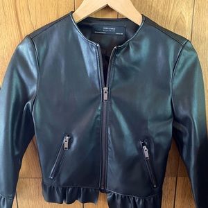 Zara Basic Outerwear Faux-Leather